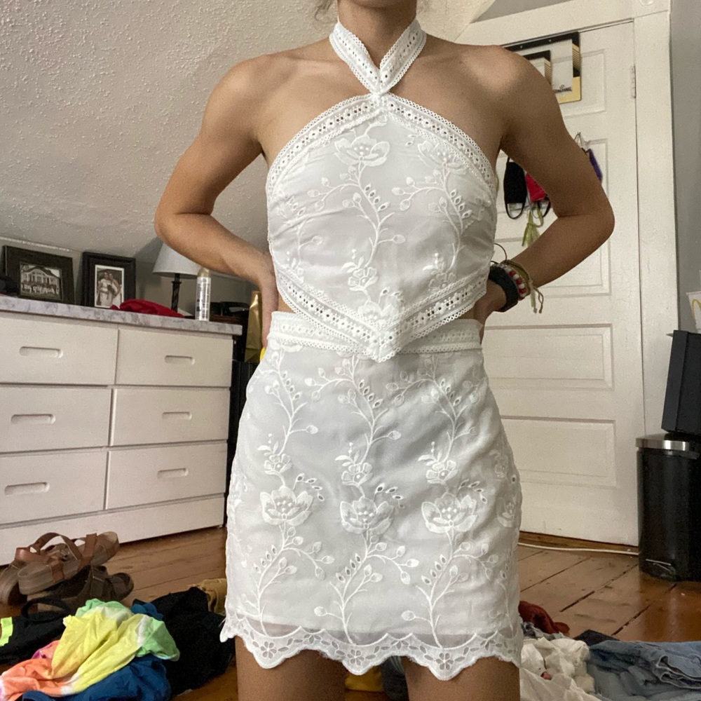 lace two piece set